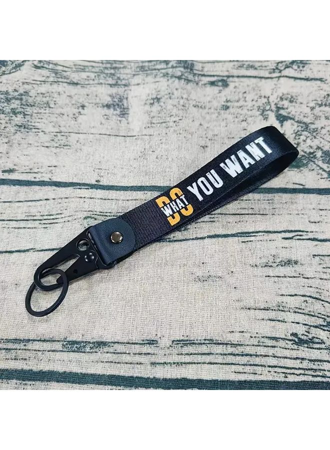 Black JDM Car Keychain Double Sided Heat Transfer Slogan Aluminum Alloy Gift - Image 4